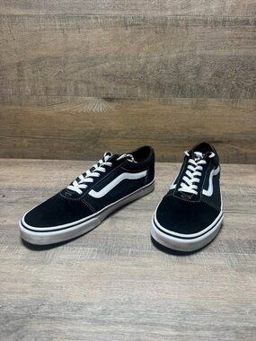 Vans Ward Black/Whtie Suede/Canvas Low Top Sneakers Men's Size 13